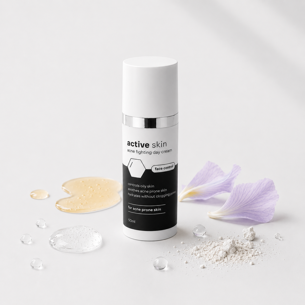 Face Control - Dagcrème Mannen met Retinol en Zink tegen Acne & Onzuiverheden