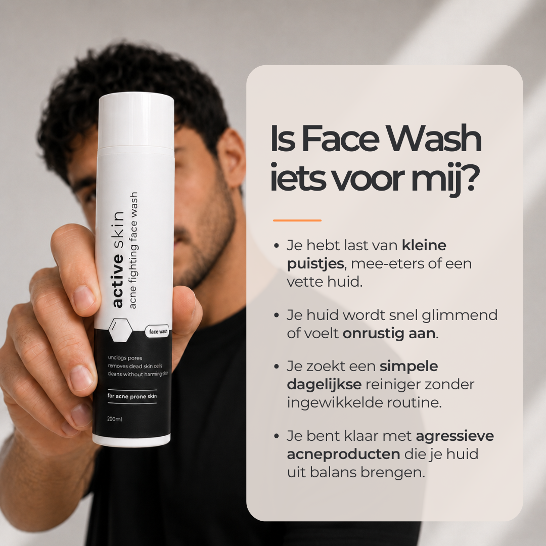Face Wash - Gezichtsreiniger Mannen met Glycerine tegen Acne & Puistjes