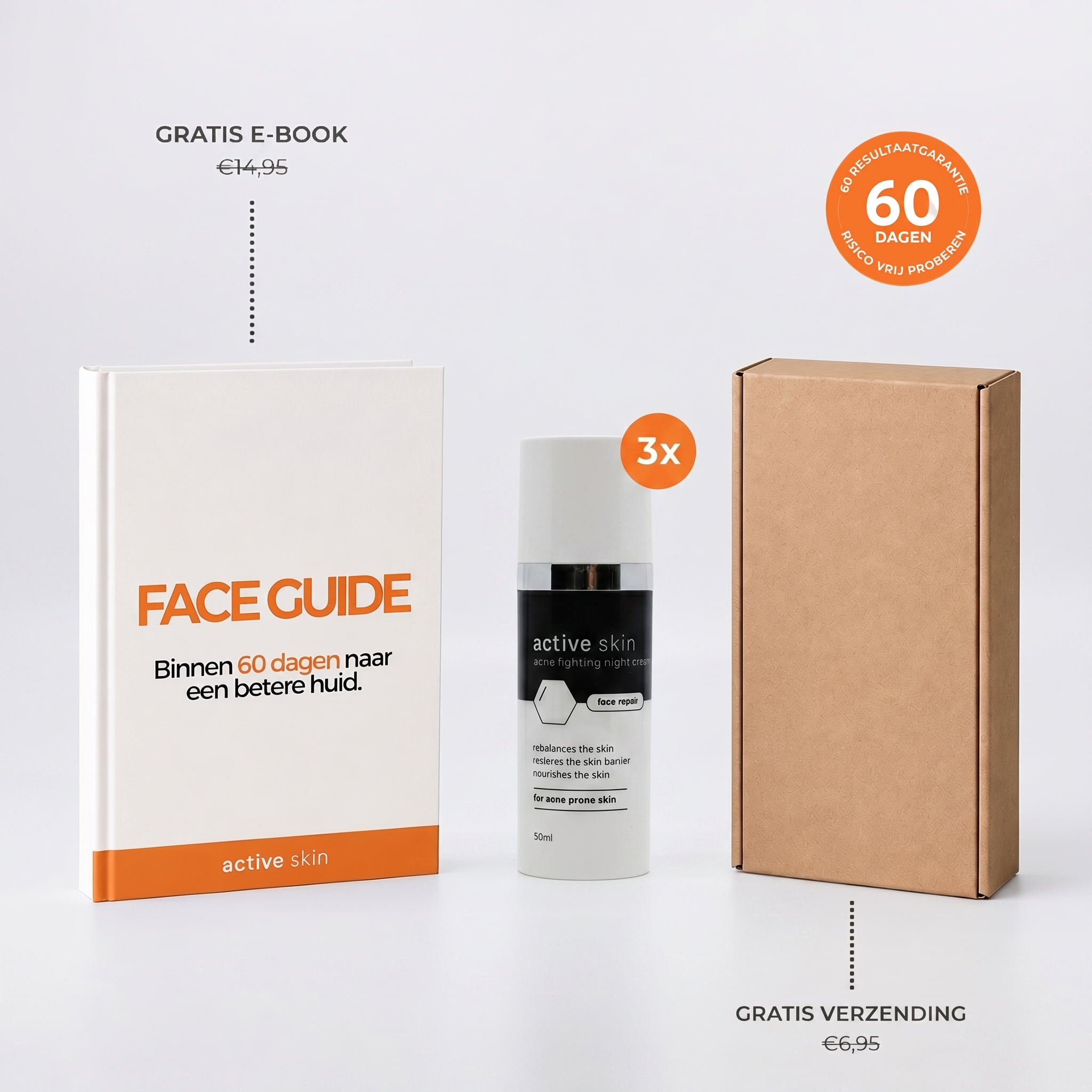 Face Repair - Nachtcreme Mannen met Hyaluronzuur tegen Acne & Puistjes